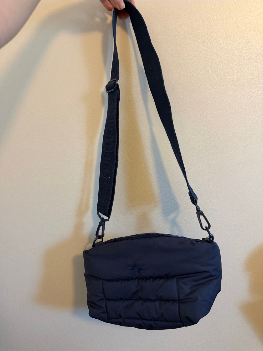 aerie Quilted Navy Crossbody Bag